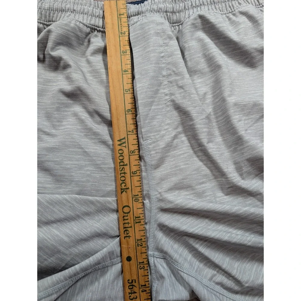 Birddogs Gym Shorts Men XXL Gray Space Dye Elastic Waist Zipper Pockets Athletic